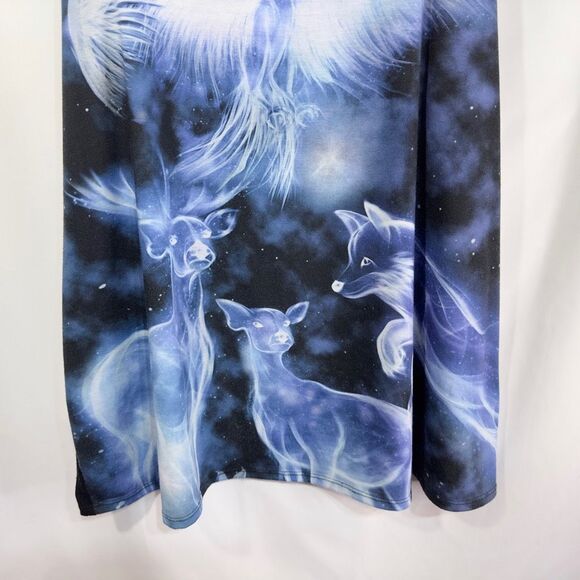 Torrid Plus Size 3X Tank Top‎ Harry Potter Patronus Blue Black Hogwarts 1179 - Picture 5 of 10